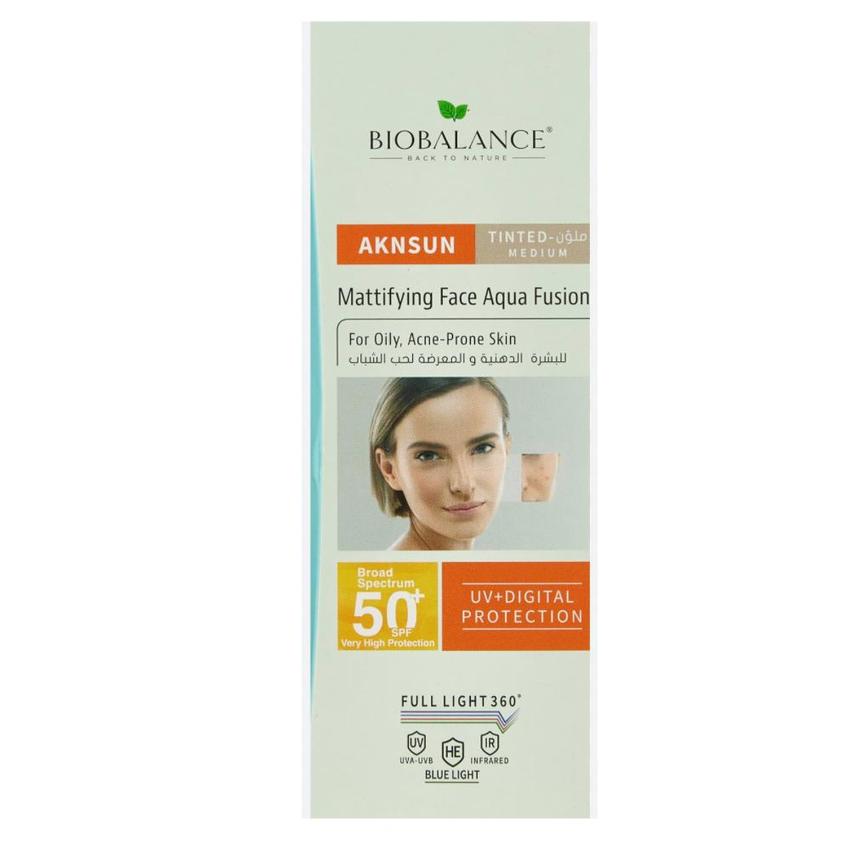 Aknsun Mattifying Face Aqua Fusion SPF 50 40 ml - Biobalance